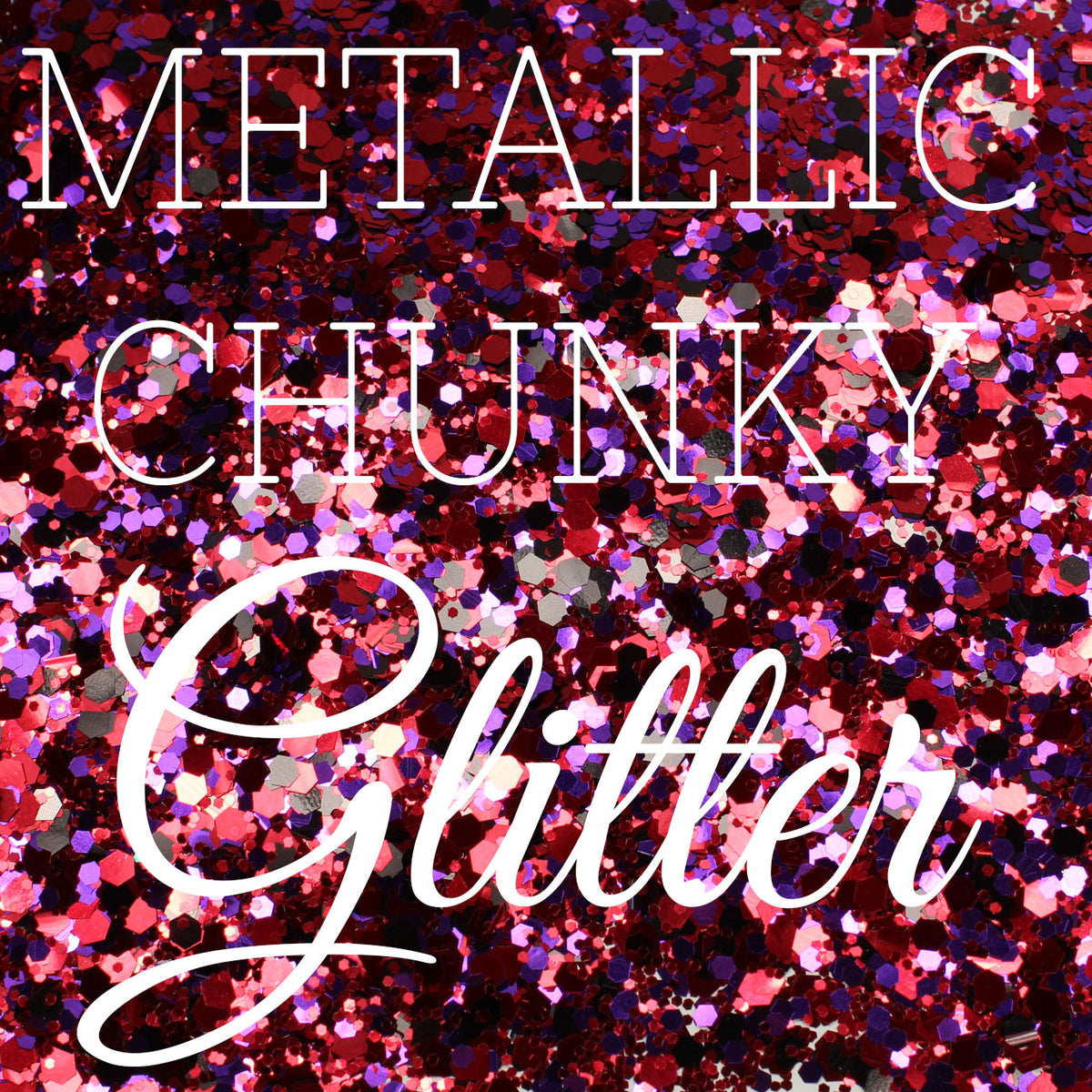 Matte Metallic Dot Chunky Mix Glitter. Bulk Glitter 50g pouches