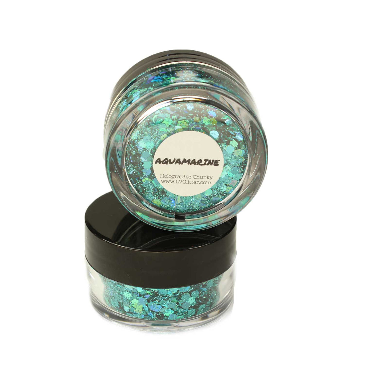 Aquamarine Green Holographic Chunky Mix Glitter Shaker