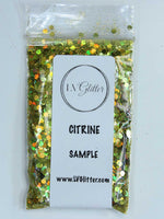 Citrine Yellow Holographic Chunky Mix Glitter Sample