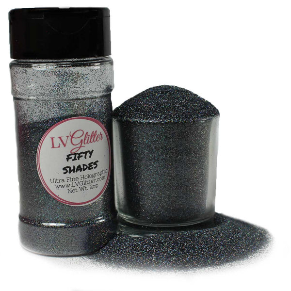 Fifty Shades Gray Holographic Ultra Fine Glitter Shaker