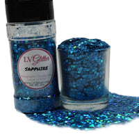 Sapphire Blue Holographic Chunky Mix Glitter Shaker