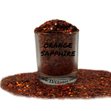 Orange Sapphire Holographic Chunky Mix Glitter Sample