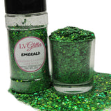 Emerald Green Holographic Chunky Mix Glitter Shaker