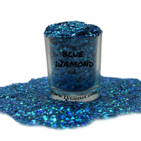 Blue Diamond Holographic Chunky Mix Glitter Sample