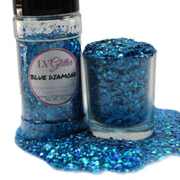 Blue Diamond Holographic Chunky Mix Glitter Shaker