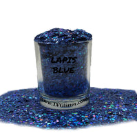 Lapis Blue Holographic Chunky Mix Glitter Sample
