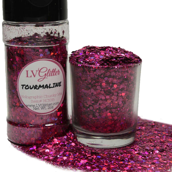 Tourmaline Pink Holographic Chunky Mix Glitter Shaker