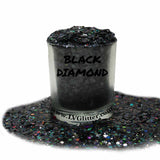 Black Diamond Holographic Chunky Mix Glitter Sample