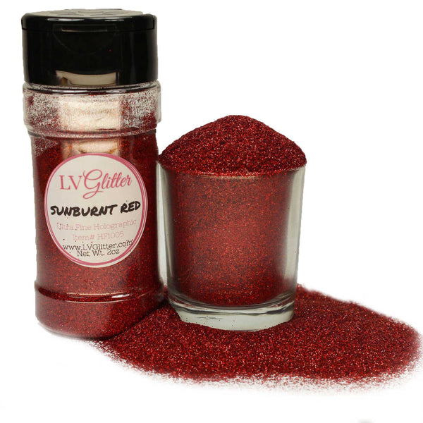 Sunburnt Red Holographic Ultra Fine Glitter Shaker
