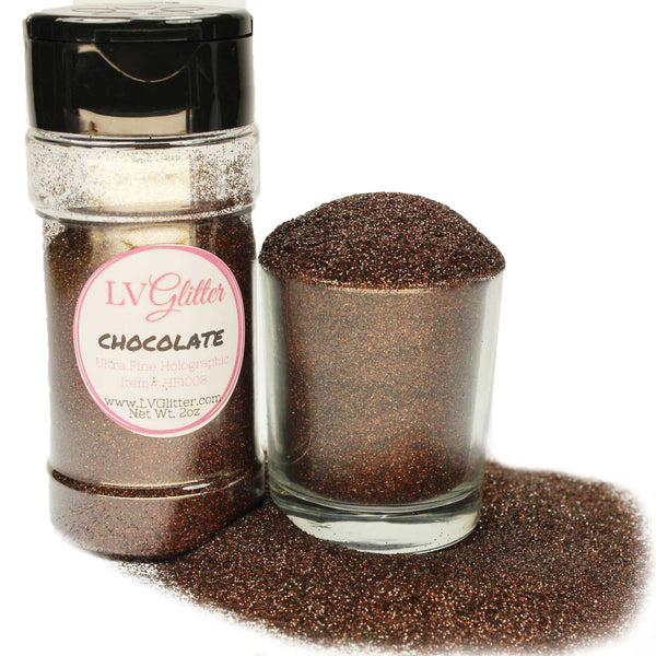 Chocolate Brown Holographic Ultra Fine Glitter Shaker