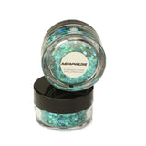 Aquamarine Green Holographic Chunky Mix Glitter Sample