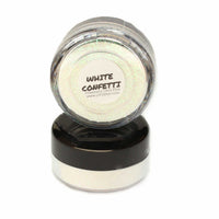 White Confetti Iridescent Ultra Fine Glitter Sample