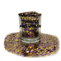 Sunrise Mountain Gold Purple Metallic Chunky Mix Glitter Sample