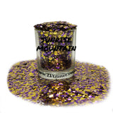 Sunrise Mountain Gold Purple Metallic Chunky Mix Glitter Sample