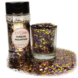 Sunrise Mountain Gold Purple Metallic Chunky Mix Glitter Shaker