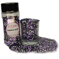 Purple Rain Black White Metallic Chunky Mix Glitter Shaker