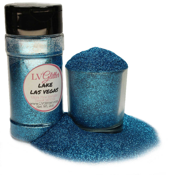 Lake Las Vegas Blue Metallic Ultra Fine Glitter Shaker
