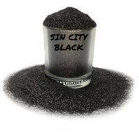 Sin City Black Metallic Ultra Fine Glitter Sample