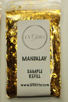 Mandalay Gold Metallic Chunky Mix Glitter Sample