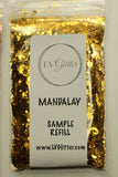 Mandalay Gold Metallic Chunky Mix Glitter Sample