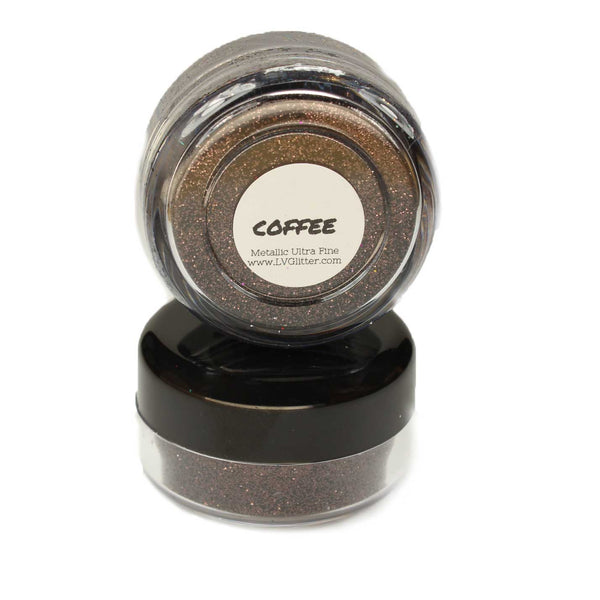 Coffee Black Brown Metallic Ultra Fine Glitter Shaker