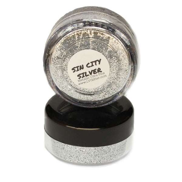 Sin City Silver Metallic Ultra Fine Glitter Sample