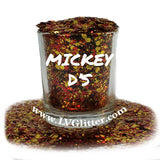 Mickey D's Gold Red Metallic Chunky Mix Glitter Sample