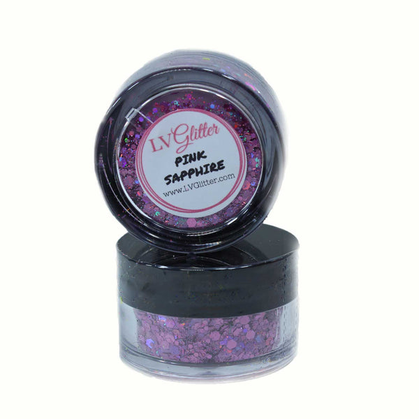 Pink Sapphire Holographic Chunky Mix Glitter Sample