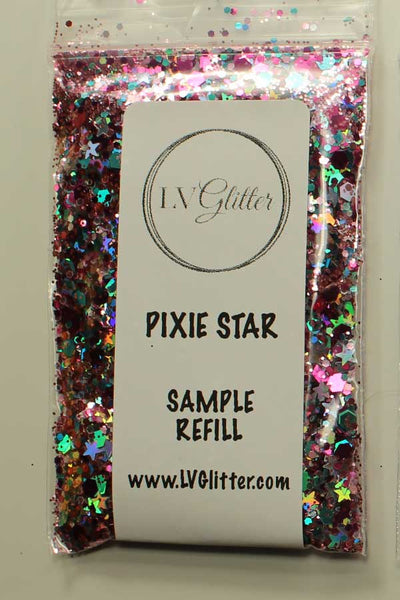 Pixie Star Pink Variety Chunky Mix Glitter Sample