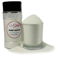 Pure White Metallic Ultra Fine Glitter Shaker