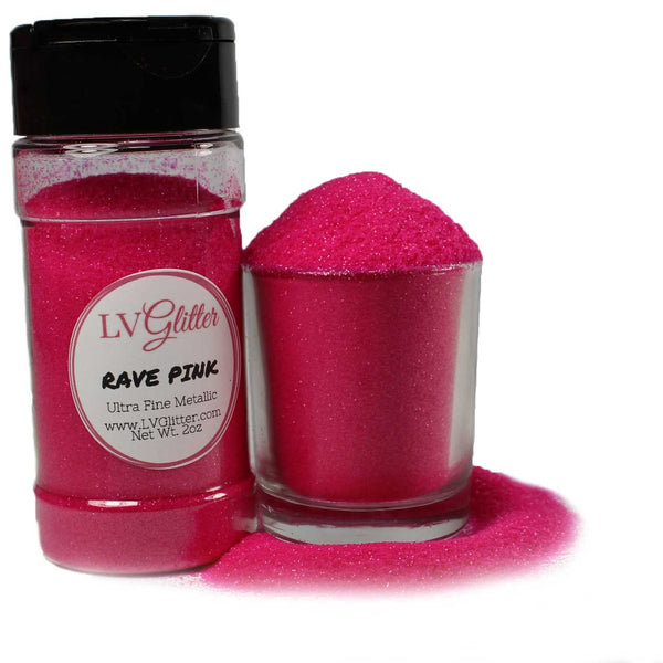 Rave Pink Florescent Ultra Fine Glitter Shaker