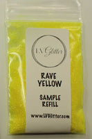 Rave Yellow Florescent Ultra Fine Glitter Sample
