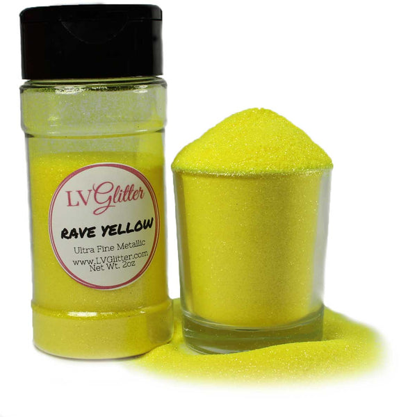 Rave Yellow Florescent Ultra Fine Glitter Shaker