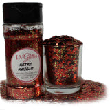 Retro Knight Red Gold Metallic Chunky Mix Glitter Shaker