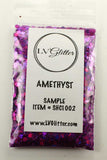 Amethyst Purple Holographic Chunky Mix Glitter Sample