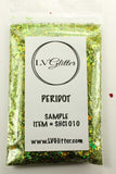 Peridot Green Holographic Chunky Mix Glitter Sample