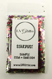 Stardust Gold Purple Red Metallic Chunky Mix Glitter Sample