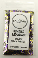 Sunrise Mountain Gold Purple Metallic Chunky Mix Glitter Sample