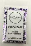 Purple Rain Black White Metallic Chunky Mix Glitter Sample