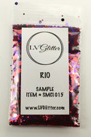 Rio Red Purple Black Metallic Chunky Mix Glitter Sample