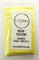 Neon Yellow Iridescent Ultra Fine Glitter Sample