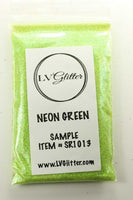 Neon Green Iridescent Ultra Fine Glitter Sample