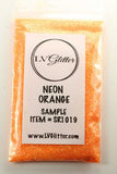 Neon Orange Iridescent Ultra Fine Glitter Sample