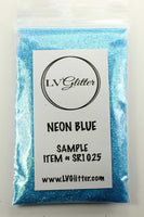 Neon Blue Iridescent Ultra Fine Glitter Sample