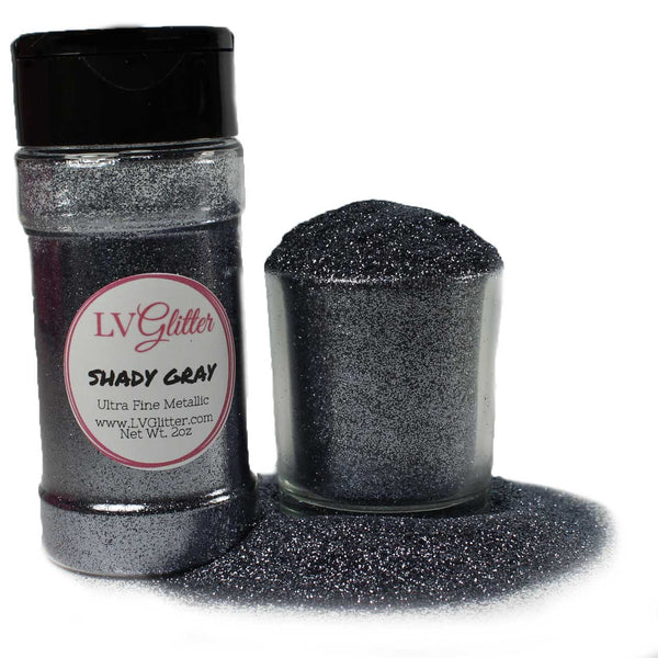 Shady Gray Metallic Ultra Fine Glitter Shaker