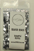 Silver State Chunky Mix Glitter Sample