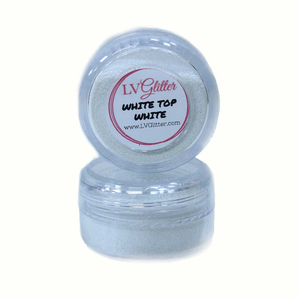 Snow Top White Metallic Ultra Fine Glitter Sample