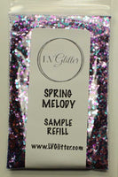 Spring Melody Blue Pink Purple Chunky Mix Glitter Sample