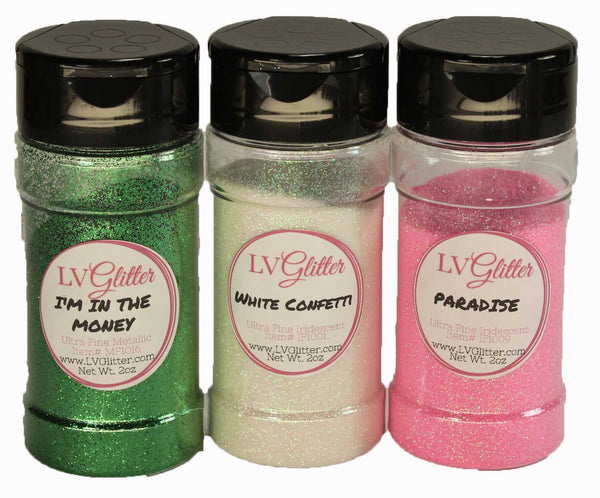 Watermelon Bundle - I'm In The Money, White Confetti, Paradise Ultra Fine Glitter