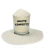 White Confetti Iridescent Ultra Fine Glitter Shaker